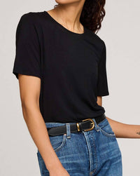 Gentle Fawn Brielle Crew Neck T-shirt in black - women's t-shirt - alternate view