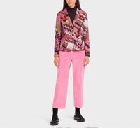 Marc Cain Mountain Air Printed Blazer in bright orchid - women's jacket