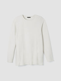 Eileen Fisher - Textured Stretch Rib Round Neck Long Sleeve Top