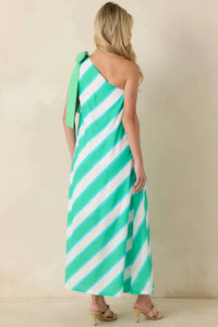 Entro - Bow One Shoulder Midi Dress
