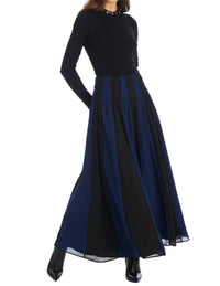 ALLISON NEW YORK BETHIE MAXI SKIRT in navy black - women's skirt - view 15