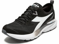 diadora Men's Blushield Vigore 3 Running Sneakers in black white - men's shoe - detail view