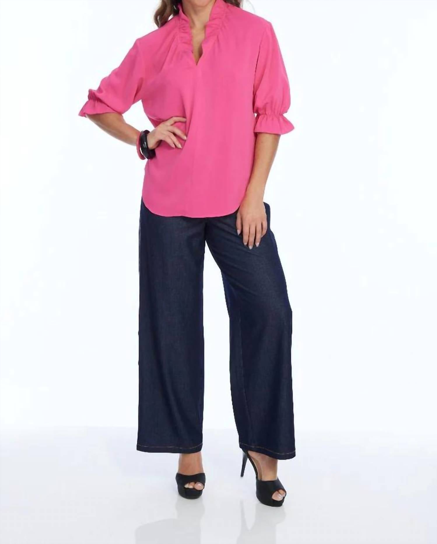 Lior - Harper Ruffle V-neck Top