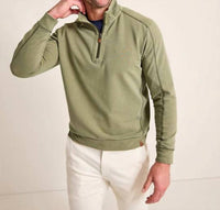 TOMMY BAHAMA Ben And Terry Half Zip Sweatshirt in pistachio - men's shirt