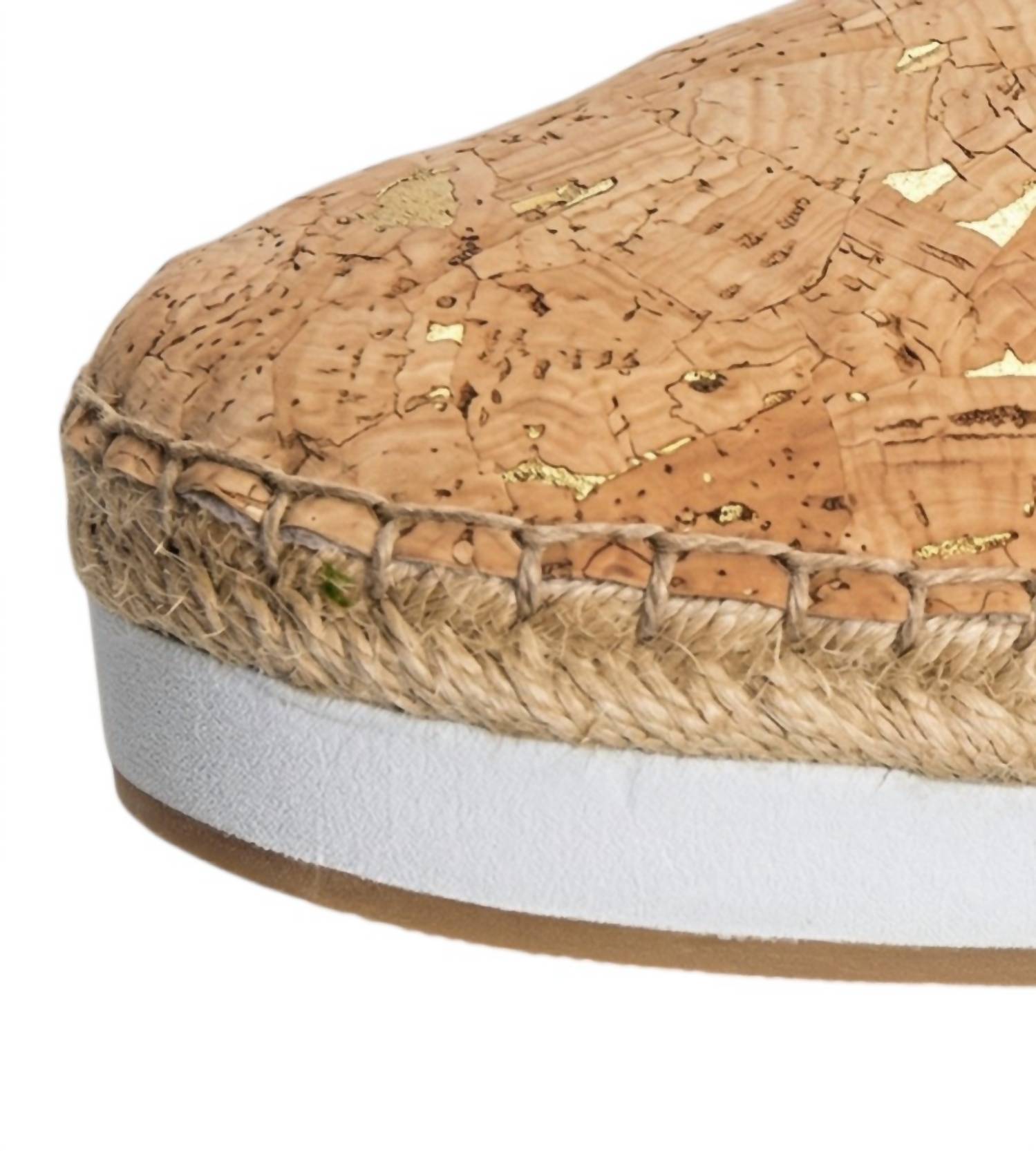 SONDRA ROBERTS Women's Ellie Platform Espadrille Loafers in white - women's shoe - detail view