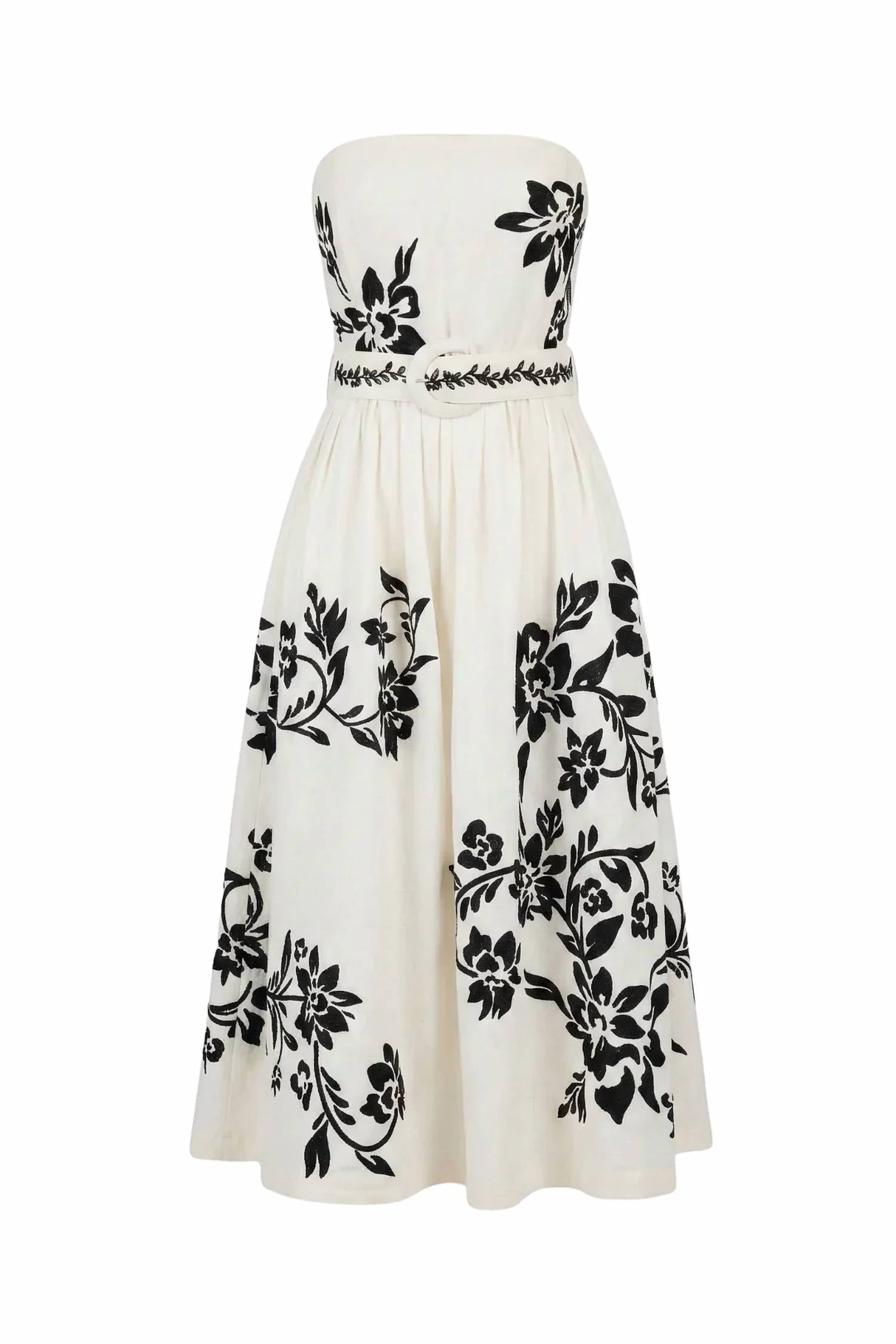 Allison - Claire Strapless Midi Dress