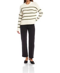 Fifteen Twenty Luca Crewneck Sweater in stripe 2 - women's sweater