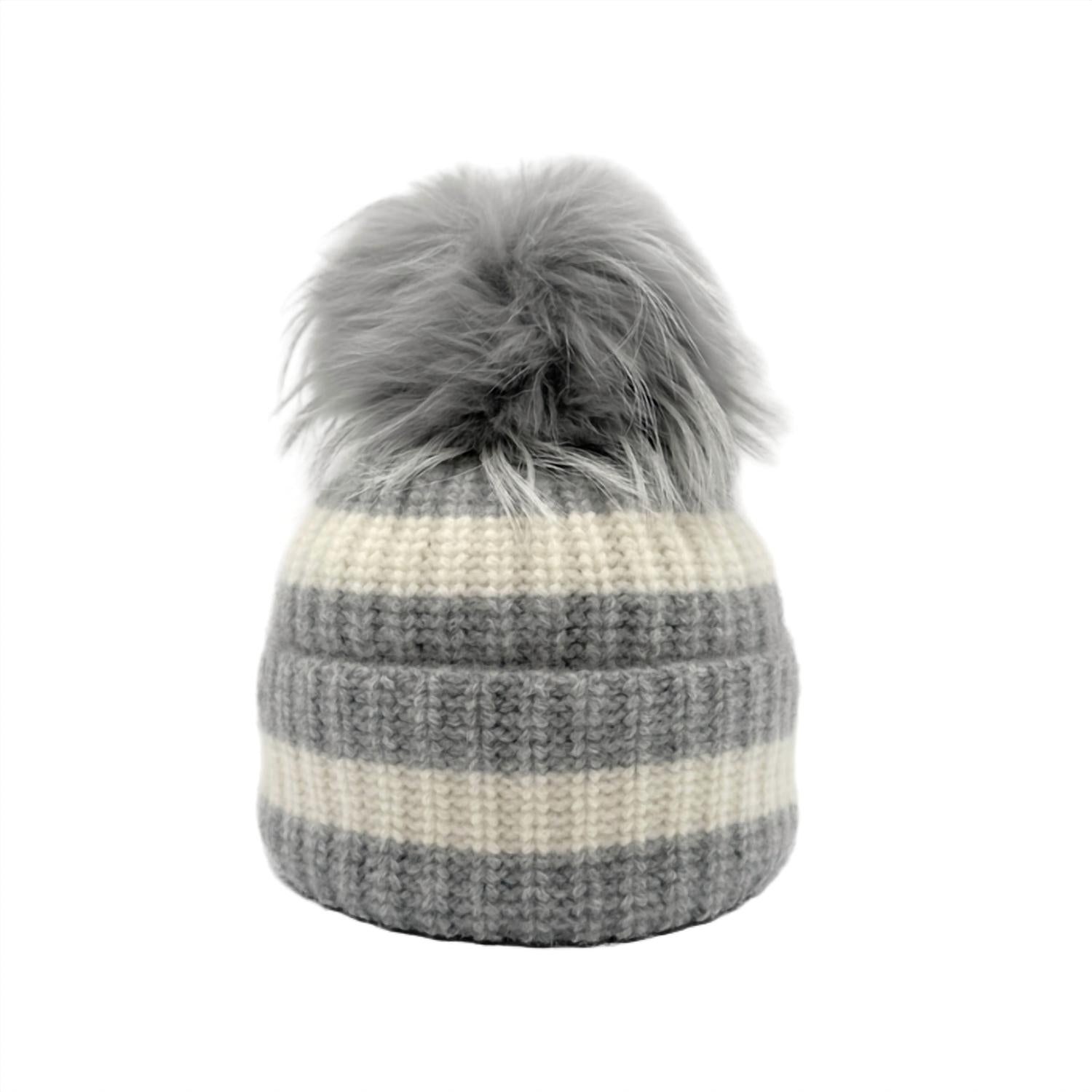 Linda Richards - Women's Ribbed Knit Striped Hat