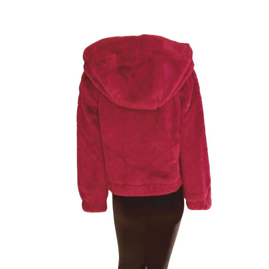 Philosophy - Women's Faux Fur Bomber with Hoodie