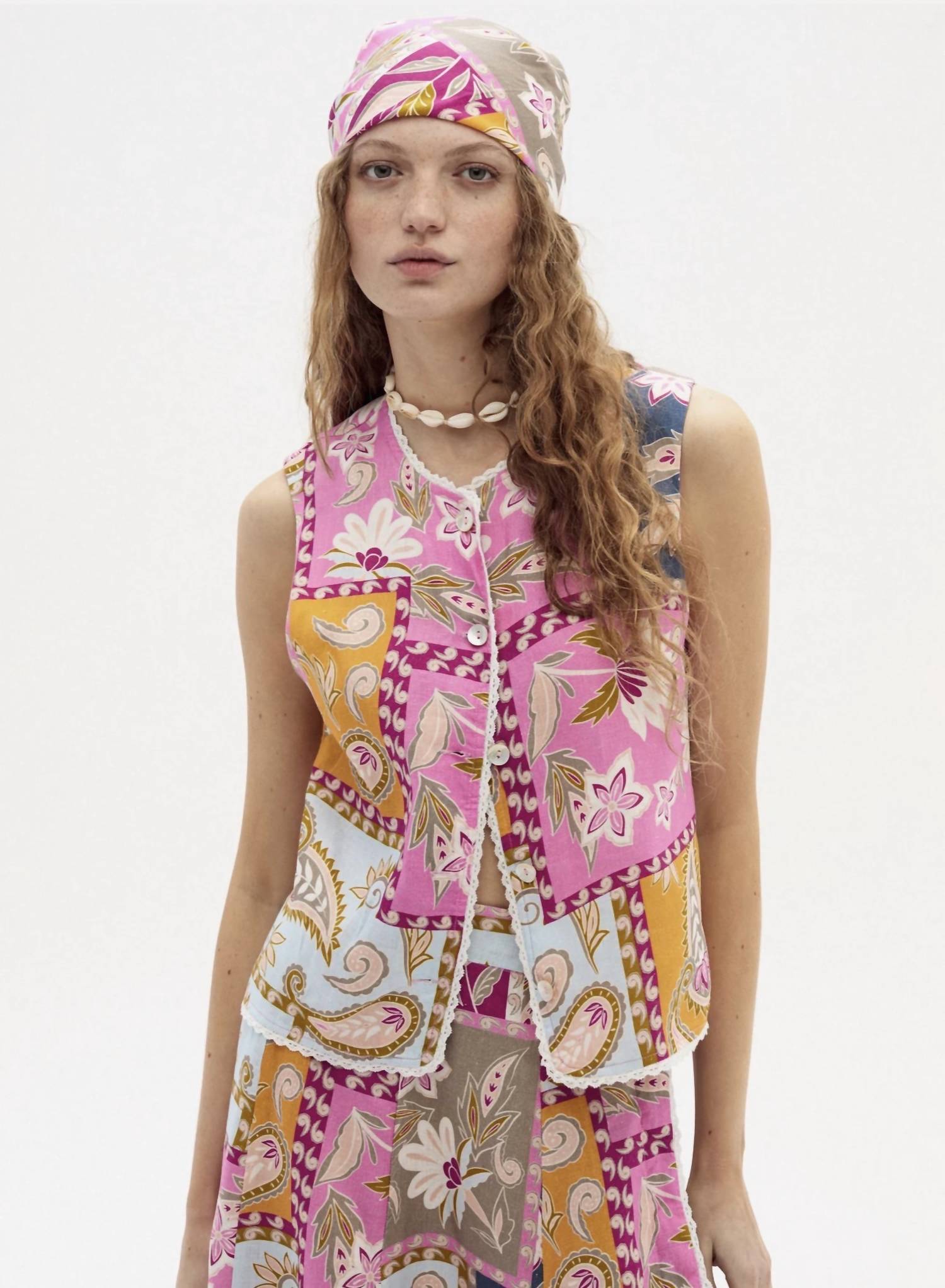 Lanhtropy - FOLK LINEN TOP