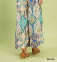 Umgee - Printed Pull-On Skirt Pants