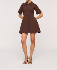 Clea - Sorrel Knit Mini Shirt Dress