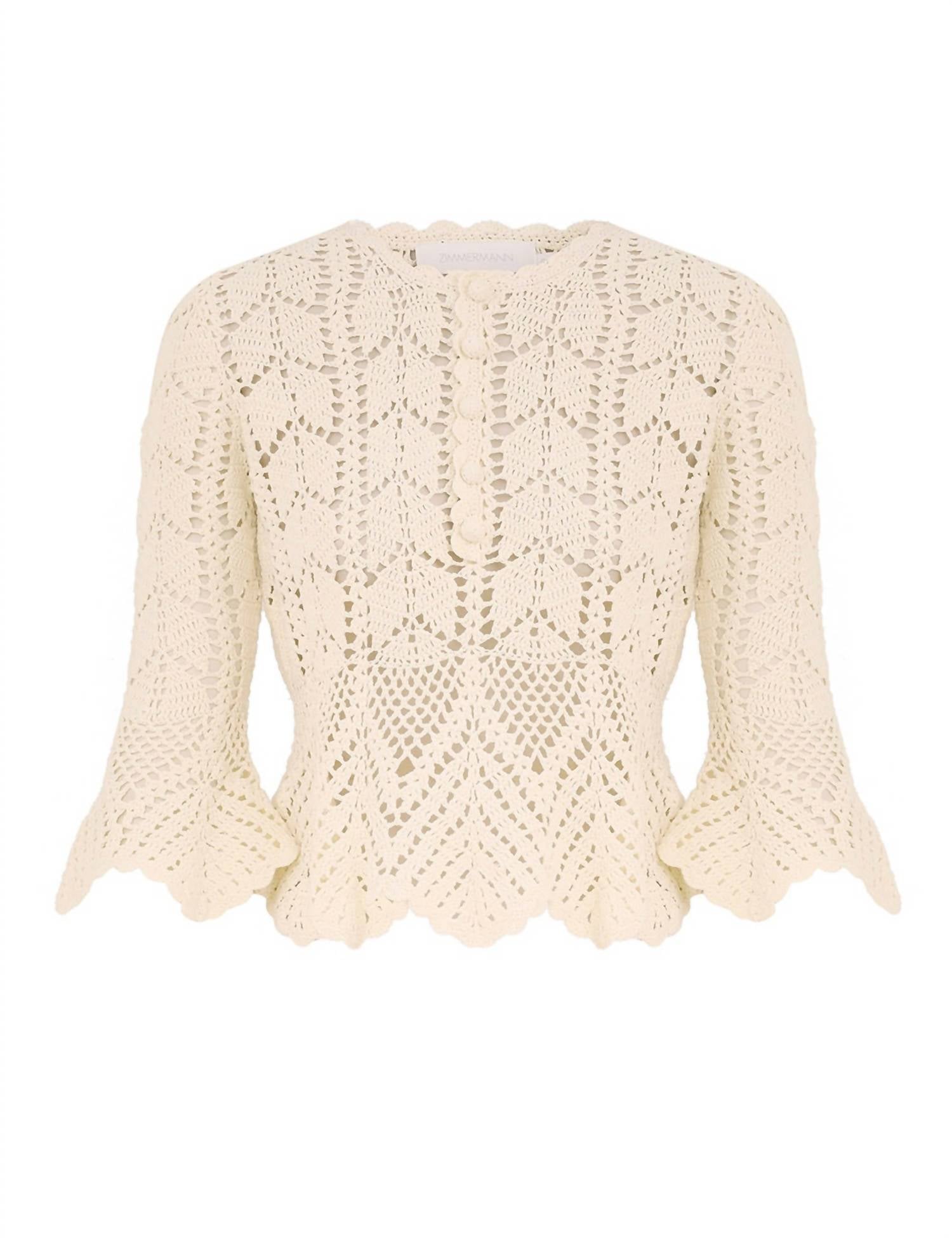 Zimmermann - Awaken Lace Crochet Top