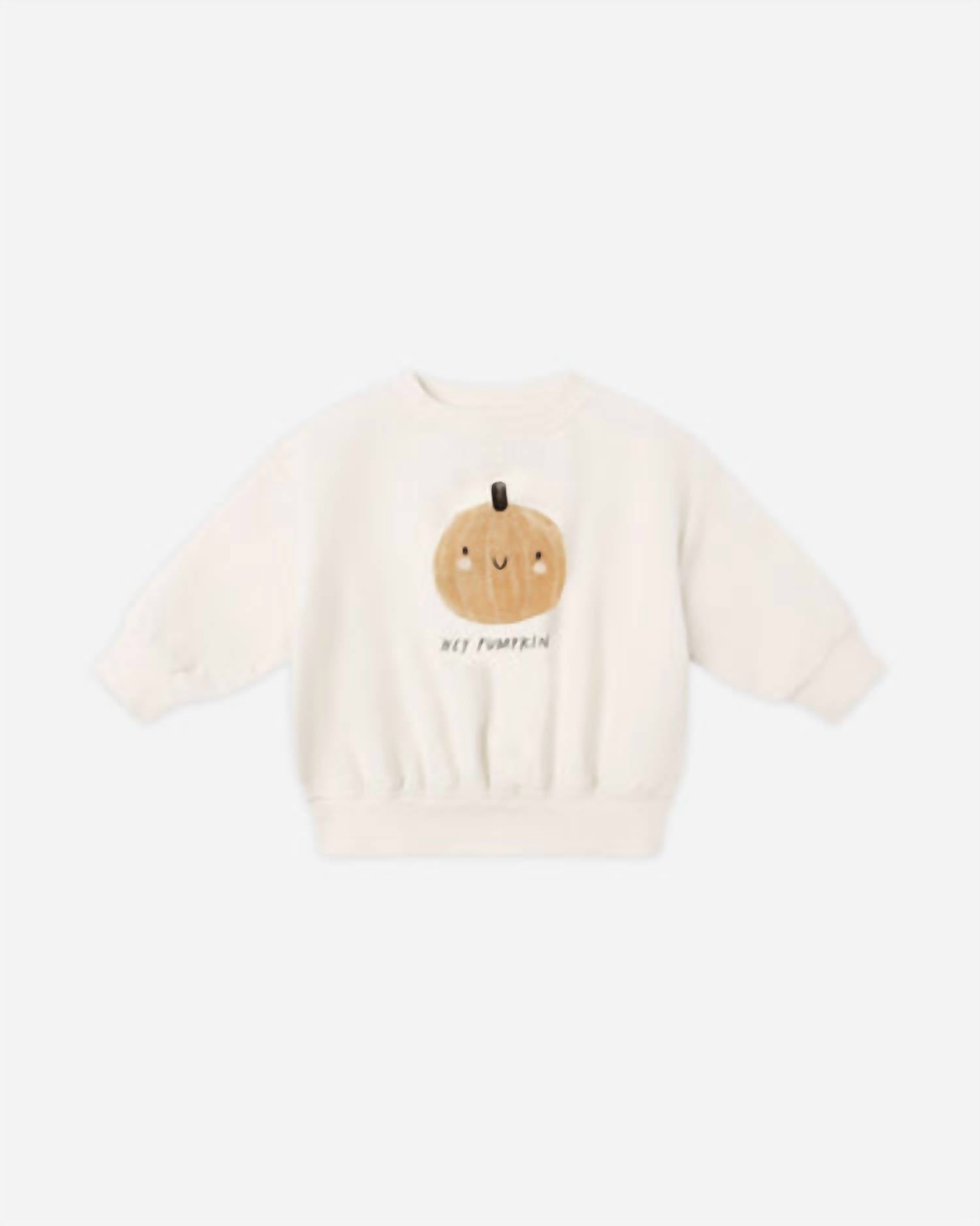 Quincy Mae Relaxed Fleece Sweatshirt Set in pumpkin - item - alternate view
