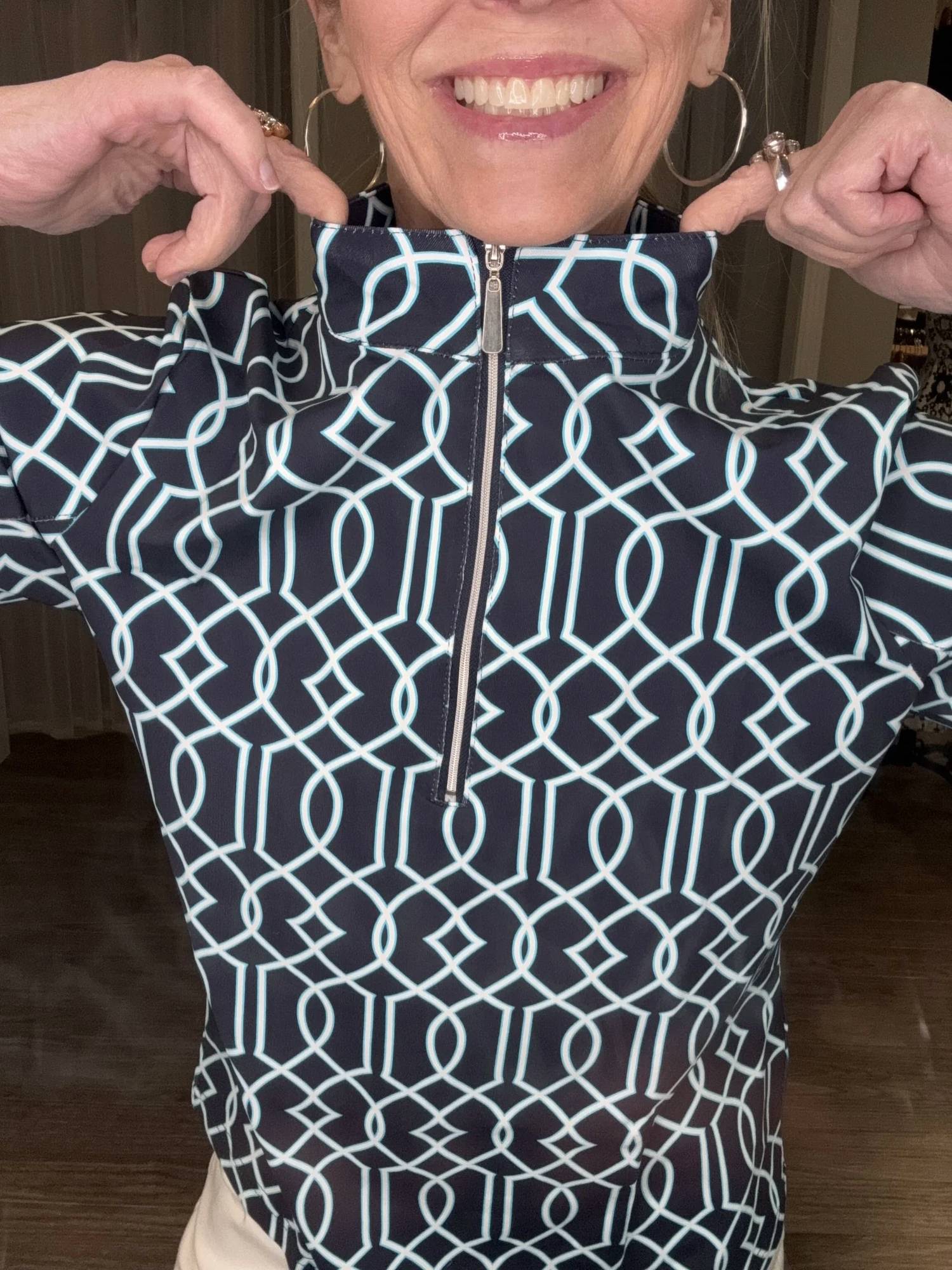Lulu-B - High Neck Zip Pullover Top