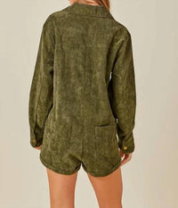 Day + Moon - Button Down Corduroy Romper
