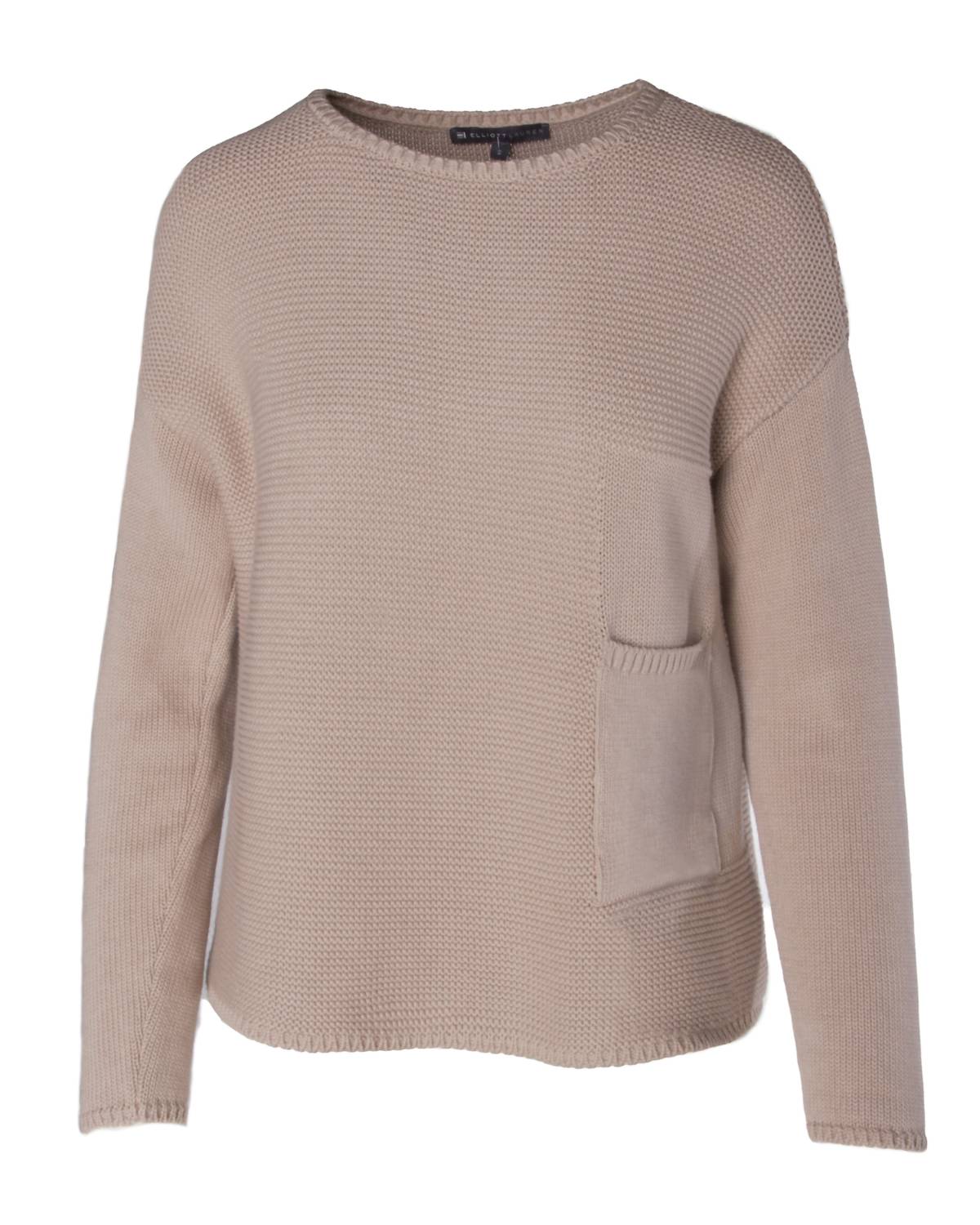 Elliott Lauren - Women's Cotton Patch Pocket Sweater