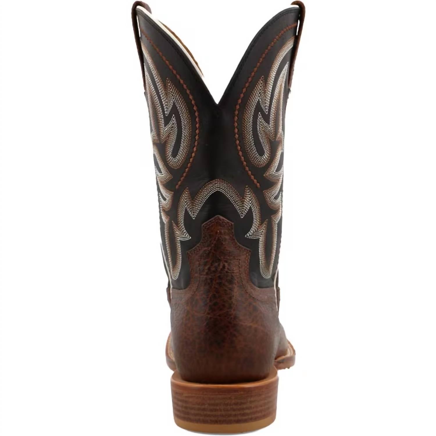 TWISTED X Men's Tech X Western Boot in elephant print antique black - men's boots - detail view