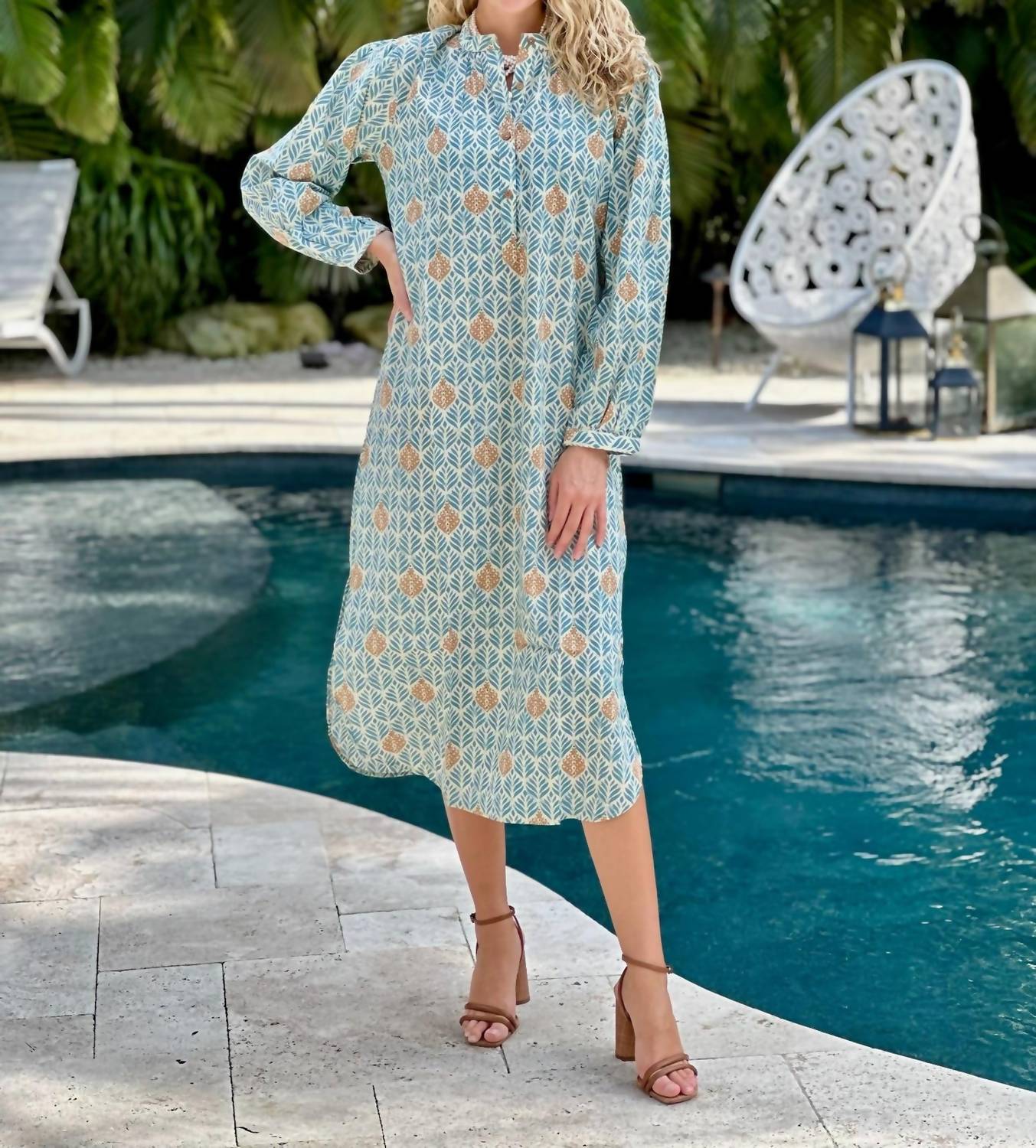 Just Darviny - Sunita Long Sleeve Kaftan