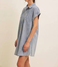 In February - Mineral Washed Cotton Mini Dress