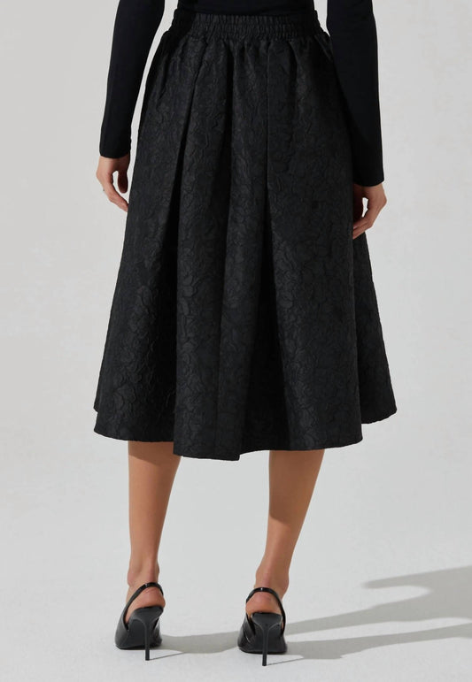 Astr - Andolina Jacquard Midi Skirt
