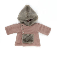 La Mascot - Girls Faux Fur Hood & Pocket Coat