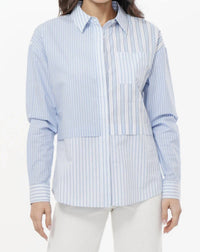 Greylin - Daria Mix Stripe Oversized Shirt