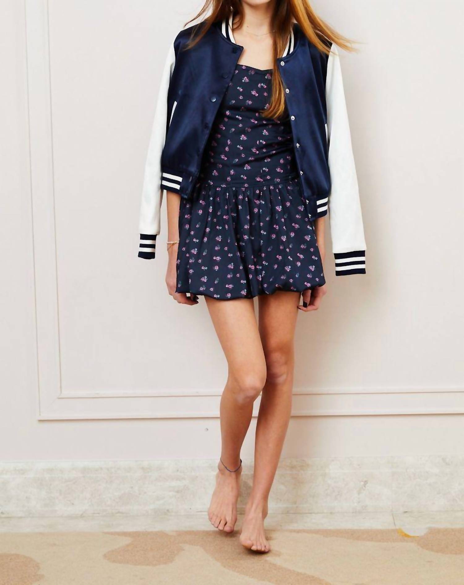 THEME Bailey Ballet Dress in navy rose - kids' dress - alternate view