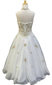 Little Rosie - Girl's Sleeveless Halter Maxi Dress