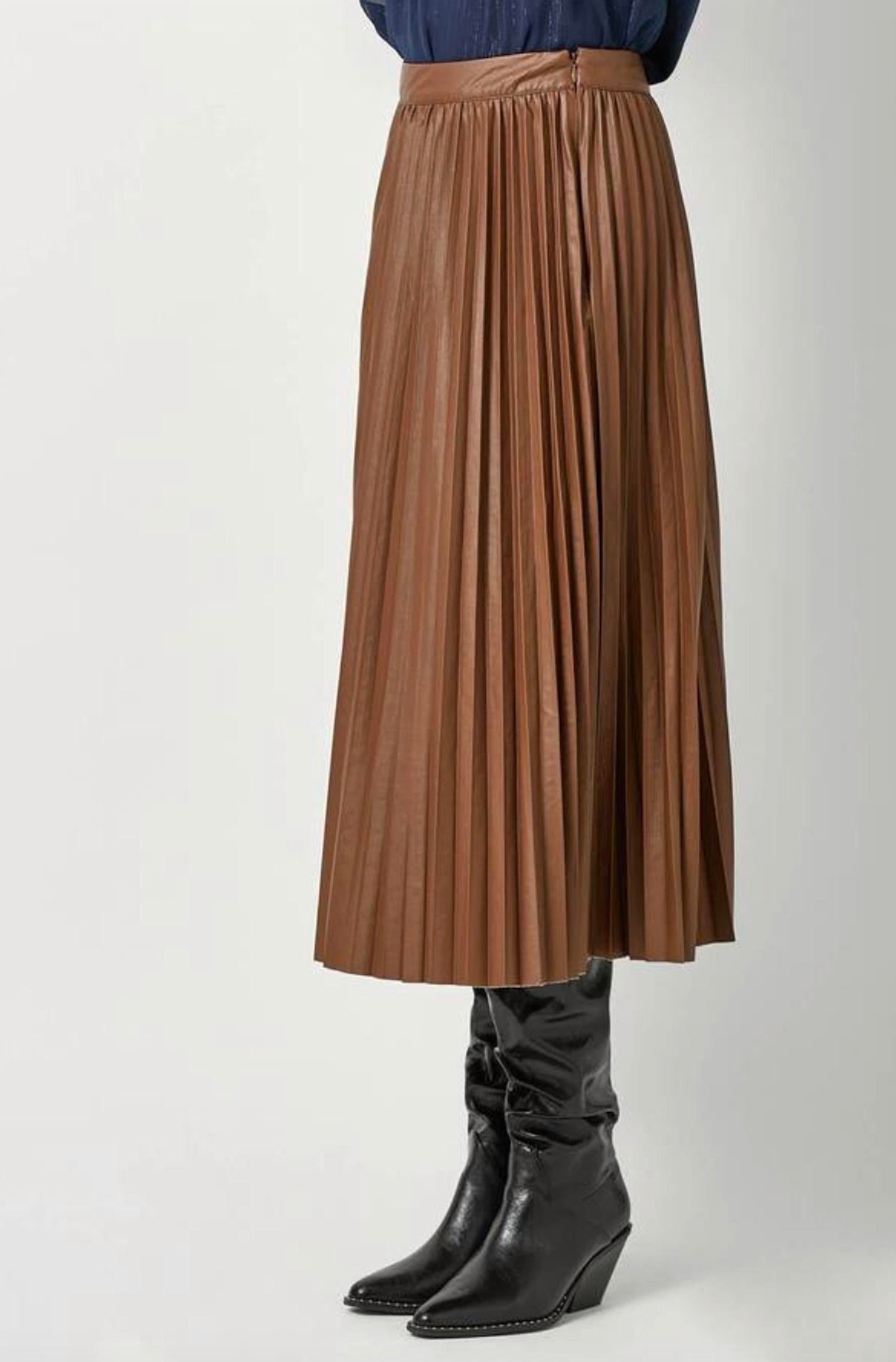 Mystree - Pleated Midi Skirt