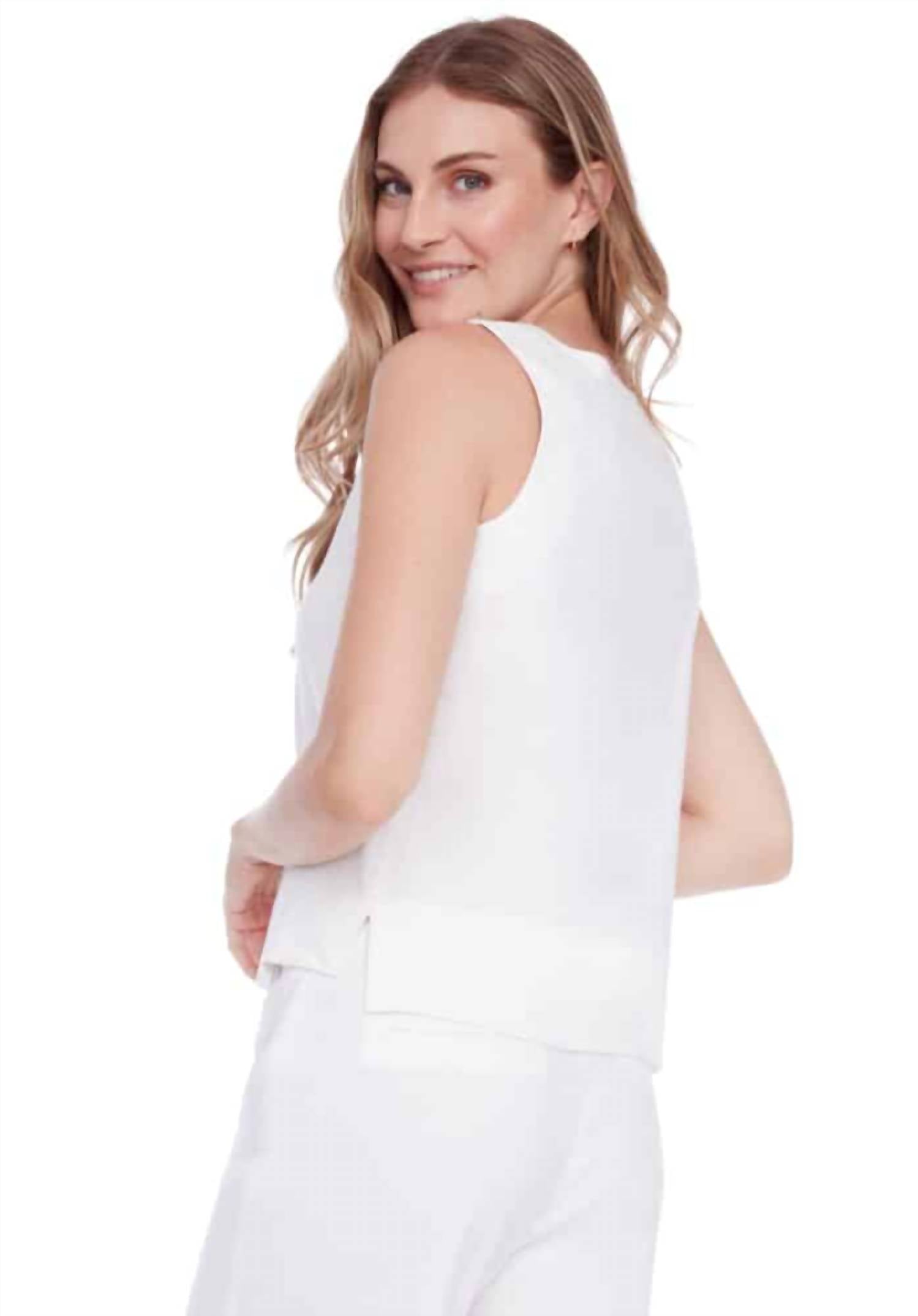 I Love Tyler Madison - Lila Linen Sleevelss Top
