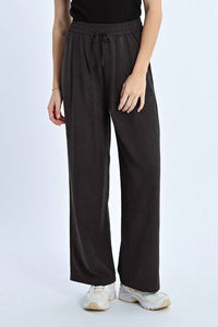 MOLLY BRACKEN Woven Wide Leg Pants in black - women's pants