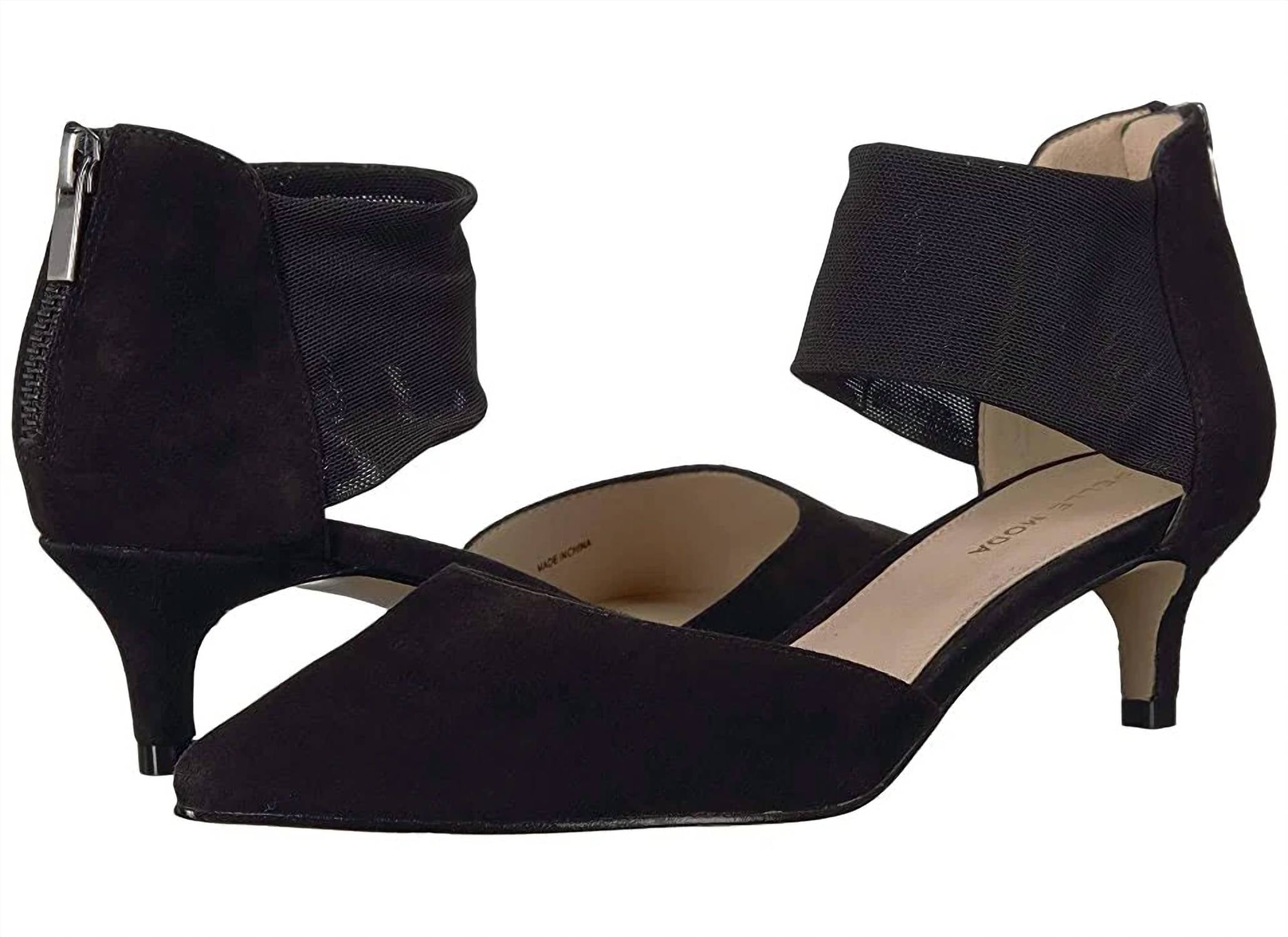 PELLE MODA WOMEN'S DEZI KITTEN-HEEL PUMP in black - women's heels - detail view