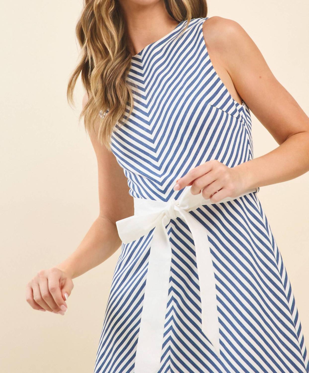Tcec - Striped Midi Dress