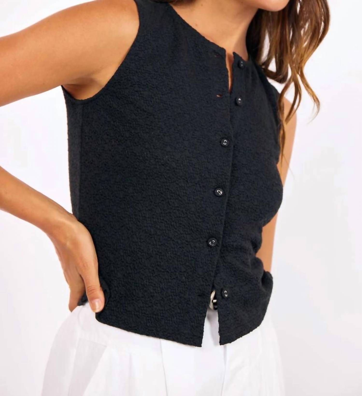 Sage The Label - Purpose Button Tank Top