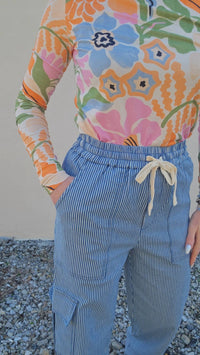 Frnch - Striped Jean Pants