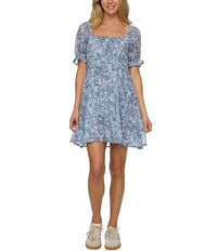 Flags & Anthem - Aubrey Short Sleeve Tie Front Mini Dress