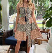 Just Darviny - Ibiza Short Sleeve Mini Dress