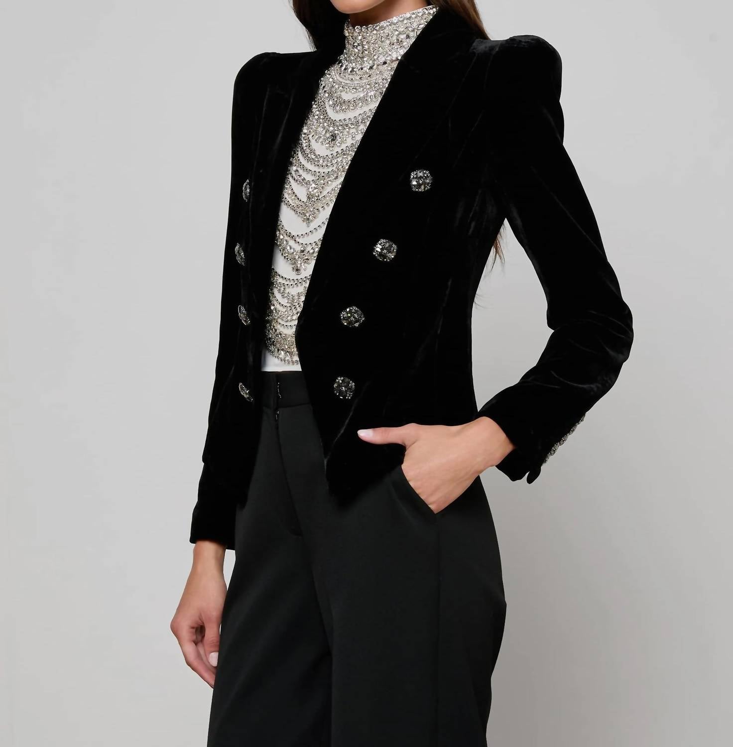 L'Agence - Bethany Velvet Blazer