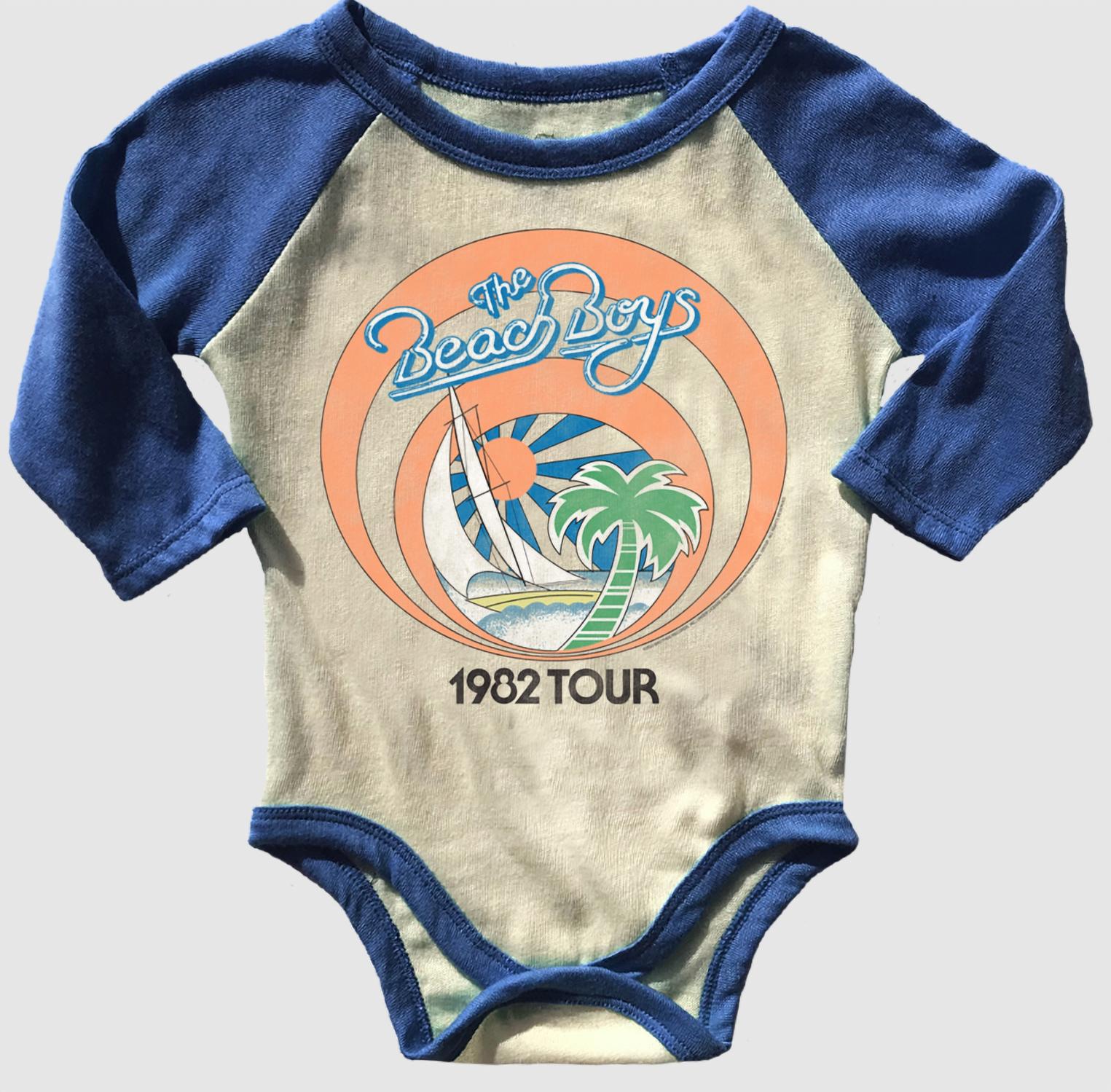 Rowdy Sprout - Kid's Beach Boys Raglan Onesie