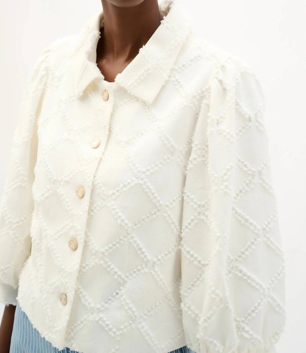 Joseph Ribkoff - Cotton Twill Balloon Sleeves Jacket