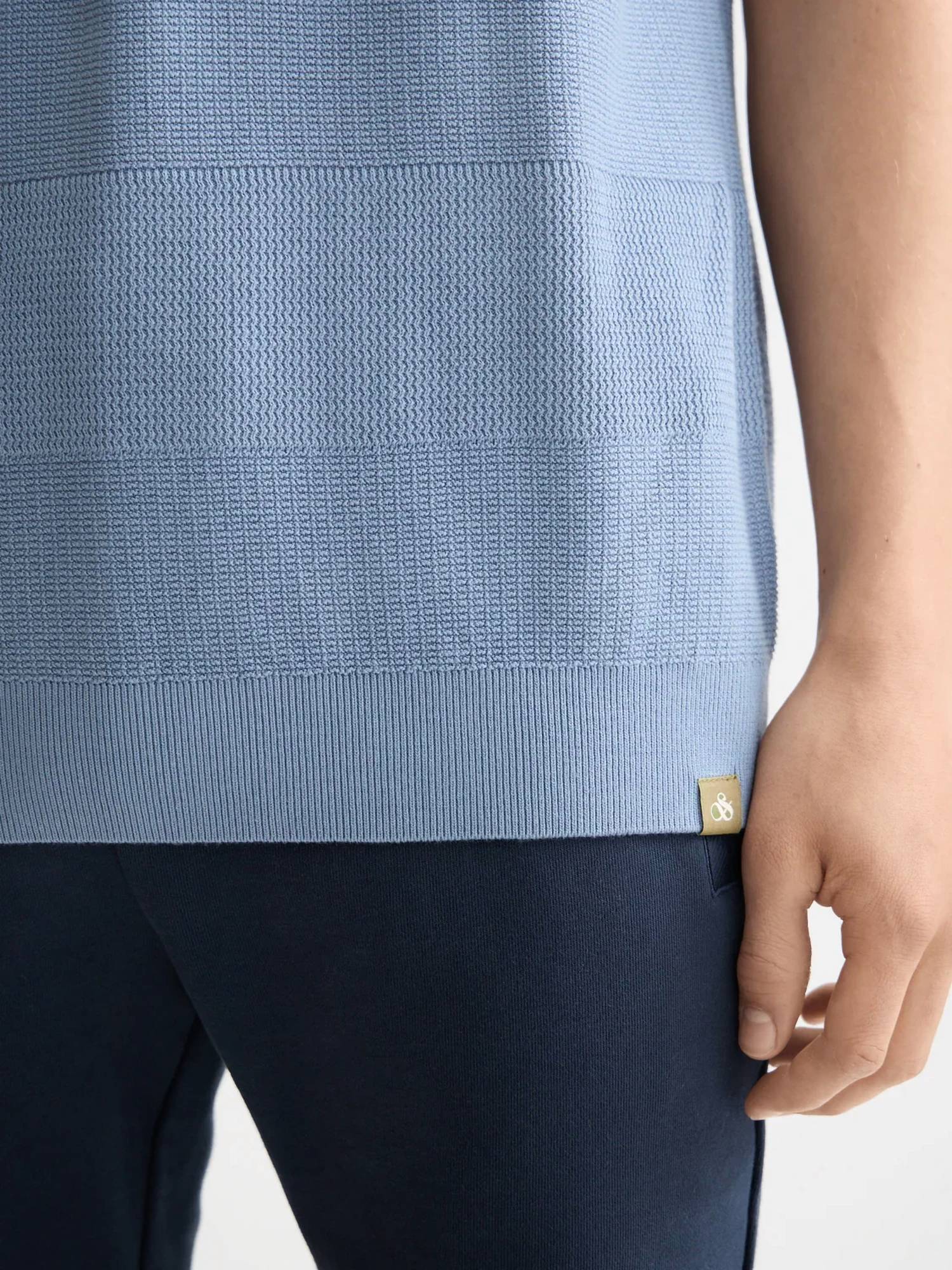 Scotch & Soda - Knitted Tonal Striped Regular Polo