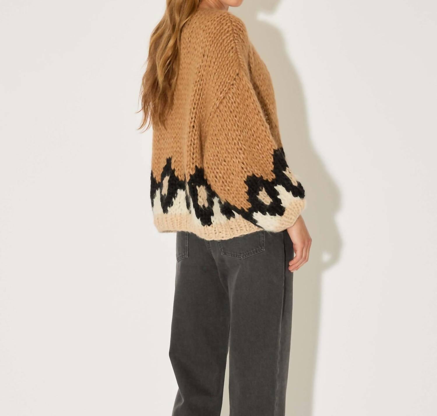 Maiami - Alpaca Mix Intarsia Bomber Cardigan