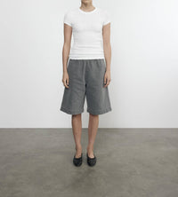 Enza Costa PUCKERED CAP SLEEVE TOP in undyed - women's t-shirt