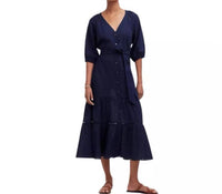 Madewell - Tie-waist Tiered Midi Dress