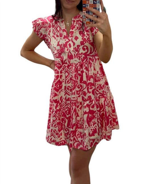 Jodifl - SATIN PRINT DRESS WITH POCKETS