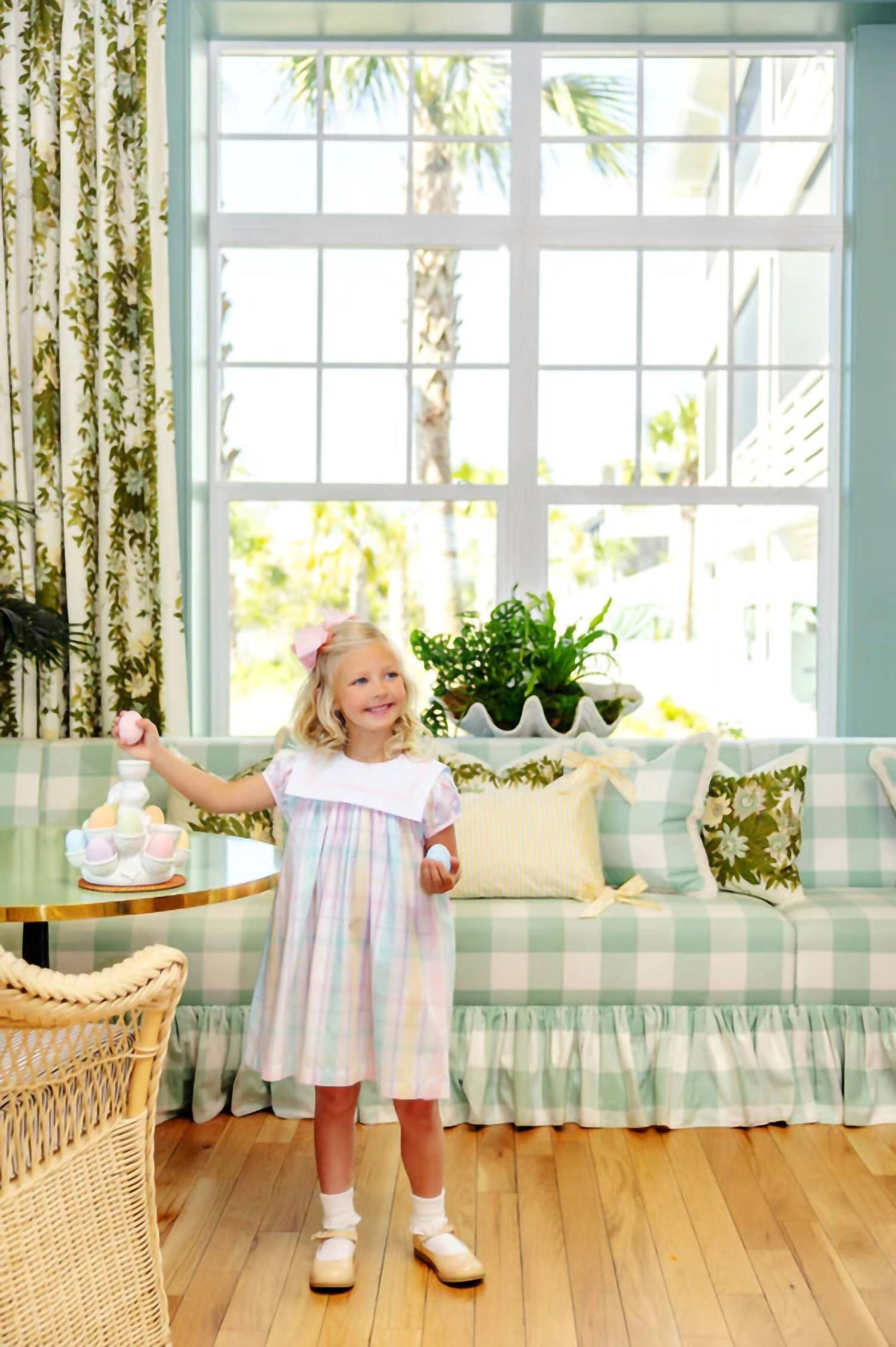 The Beaufort Bonnet Company - Girl's Stewart's Square Collar Dress