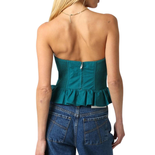 Olivaceous - Strapless Corset Top