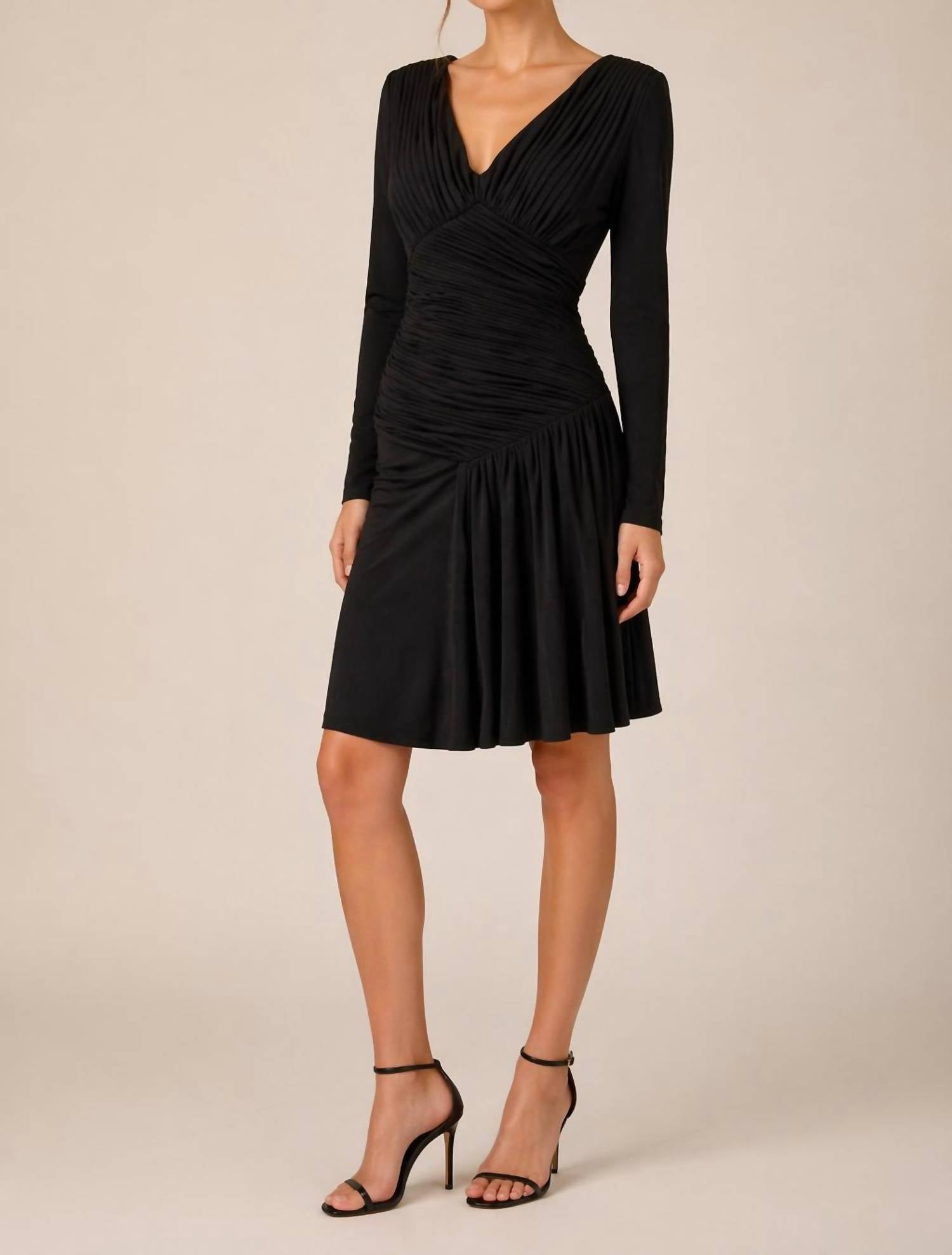 Ted Baker - Fulvia Pleated Long Sleeve V-neck Dress