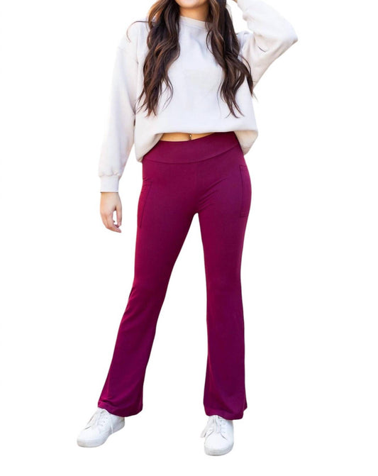 Julia Rose - Maeve Bootcut Leggings with Pockets